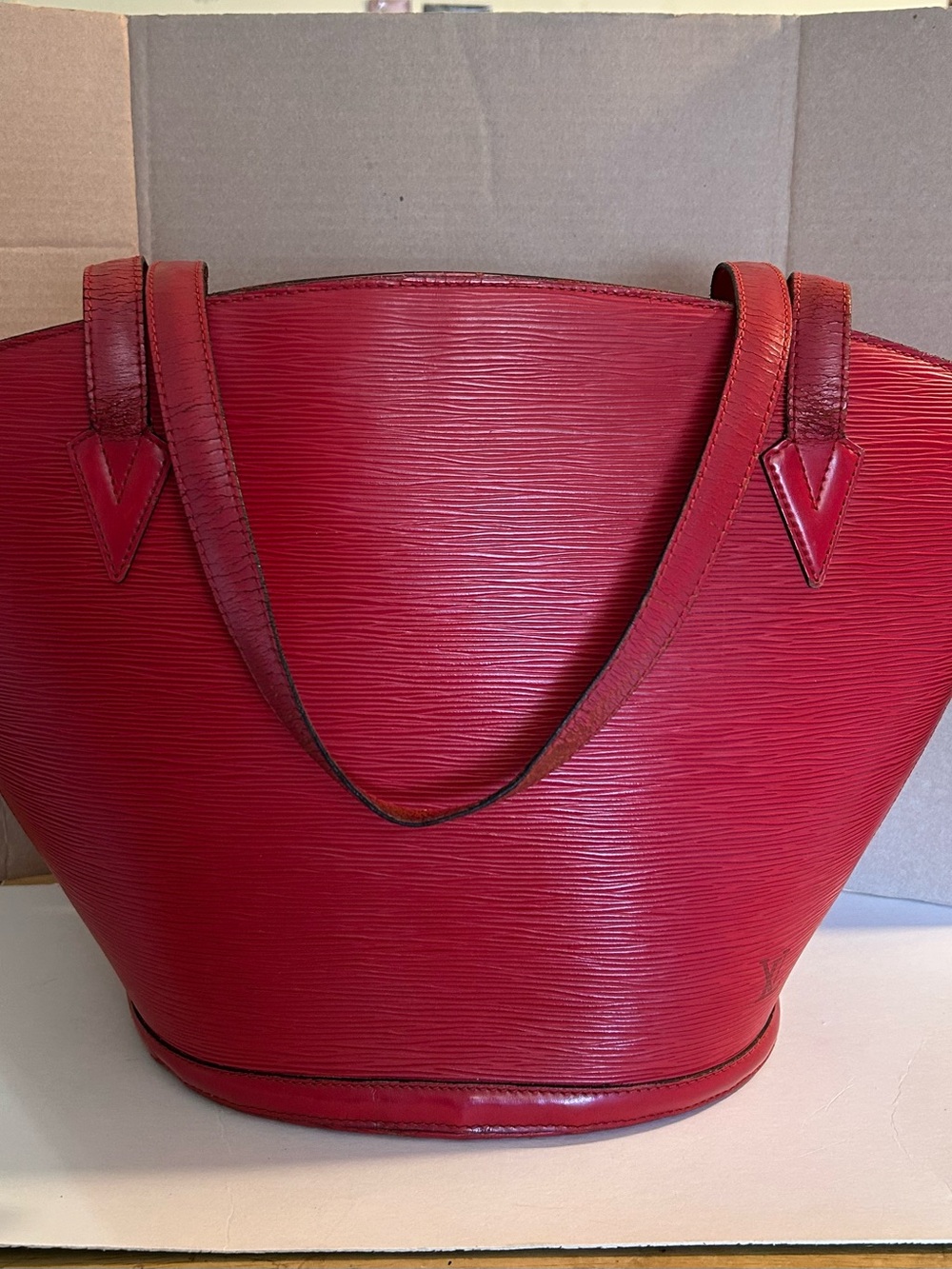 Louis Vuitton Red Epi Leather Tote